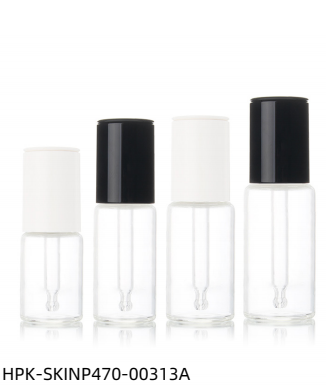 Glass Bottle with White/Black Rotatable  Button Pipette Dropper